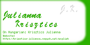 julianna krisztics business card